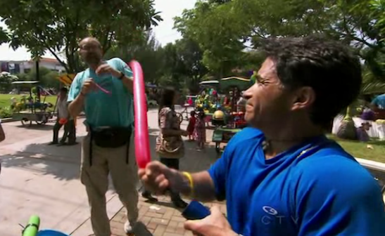 Gary and Will struggle with a challenge on 'The Amazing Race'
